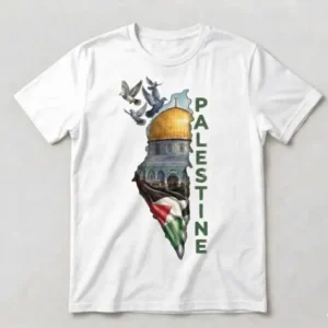 Golden Dome and Flag Art White T-Shirt