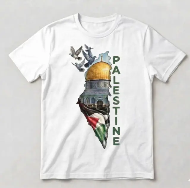 Golden Dome and Flag Art White T-Shirt
